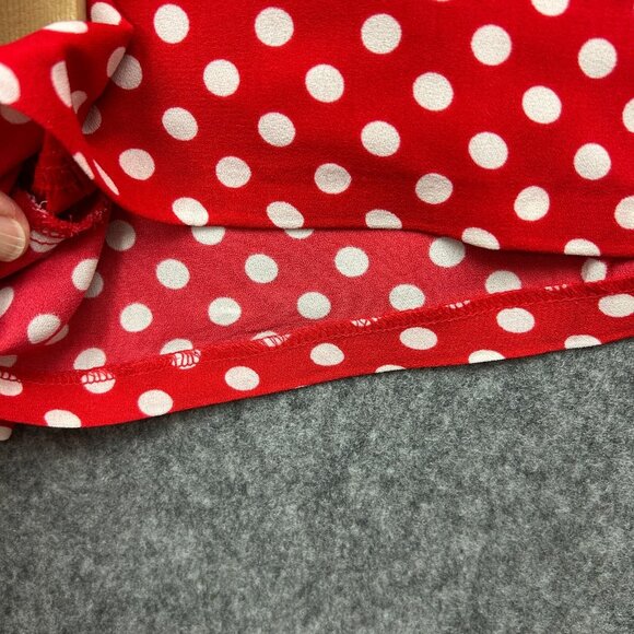 Disney Lauren Conrad Minnie Mouse Bow Shorts Women's Size XL Red Polka Dot - Picture 6 of 12